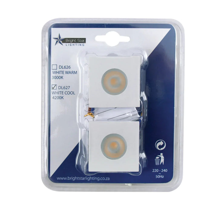 elevenpast DOWNLIGHTS Pico Square LED Star Light - Black | White