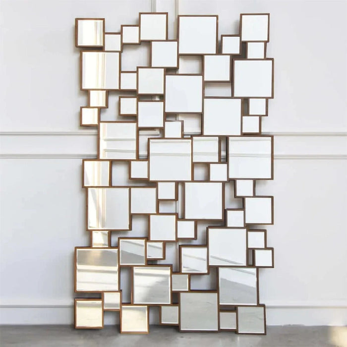 elevenpast mirror Cubist Geometric Wooden Mirror ParadoxGeometricWallMirror