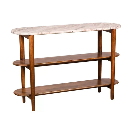 elevenpast wooden console table Helsinki Marble and Wood Console Table PC001