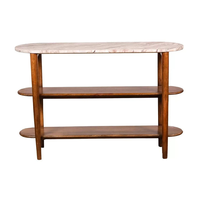 elevenpast wooden console table Helsinki Marble and Wood Console Table PC001