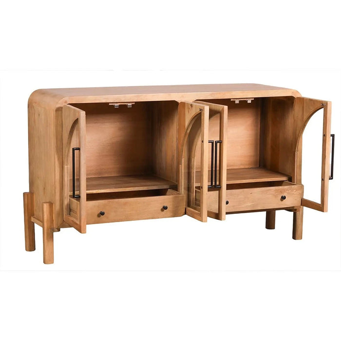 elevenpast wooden sideboard Marion Acacia Wood Sideboard 4 Doors 2 Drawers PC013