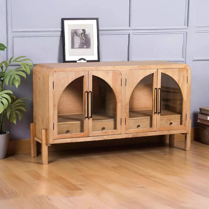 elevenpast wooden sideboard Marion Acacia Wood Sideboard 4 Doors 2 Drawers PC013