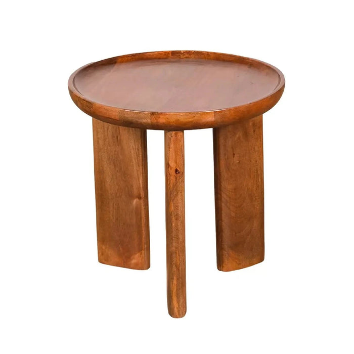 elevenpast wooden sidetable Tripodos Round Walnut Side Table PC070