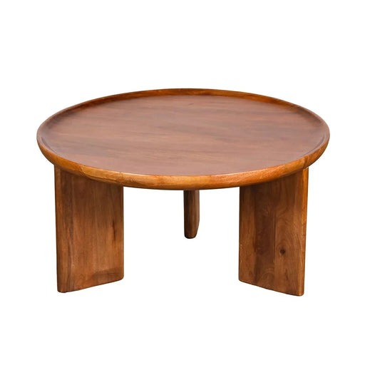elevenpast wooden coffee table Tripodos Round Walnut Coffee Table PC071