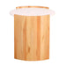 elevenpast Side Table Round Marble Top Acacia Wood Side Table PC081
