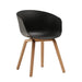 elevenpast Black Camden Dining Chair - Polypropylene and Wood PC125PNAT27BK