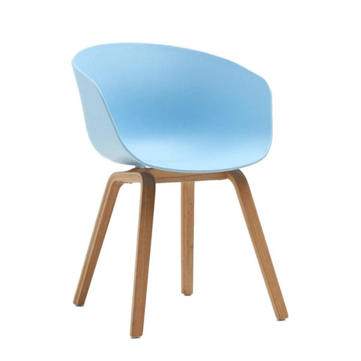 elevenpast Blue Camden Dining Chair - Polypropylene and Wood PC125PNAT27BL