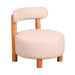 elevenpast Occasional Chair Cream Bouclé Fabric and Wood Occasional Chair PC208