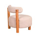 elevenpast Occasional Chair Cream Bouclé Fabric and Wood Occasional Chair PC208