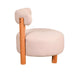 elevenpast Occasional Chair Cream Bouclé Fabric and Wood Occasional Chair PC208