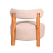 elevenpast Occasional Chair Cream Bouclé Fabric and Wood Occasional Chair PC208
