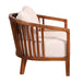 elevenpast Occasional Chair Curved Acacia Wood and Fabric Lounge Arm Chair PC4035