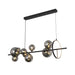 elevenpast pendant light Noctra Glass Cluster Linear Pendant Light - Smoke PEN039/10 BK/SMOKE