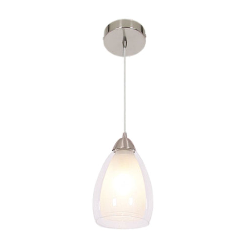 elevenpast Pendant White Nelia Satin Chrome Pendant Light in Smoke | White PEN044WHITE 6007226046373