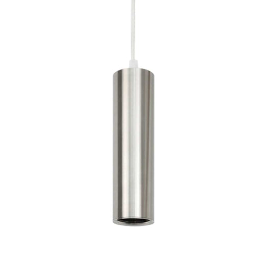 elevenpast Pendant Satin Chrome Tuve Pendant Light in Black, White, Brass or Chrome PEN046/1 SATIN CHROM 6007226081367