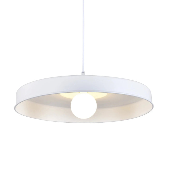 elevenpast pendant light White Drop Disc Pendant Light - Black | White PEN099 WHITE 6007226013672