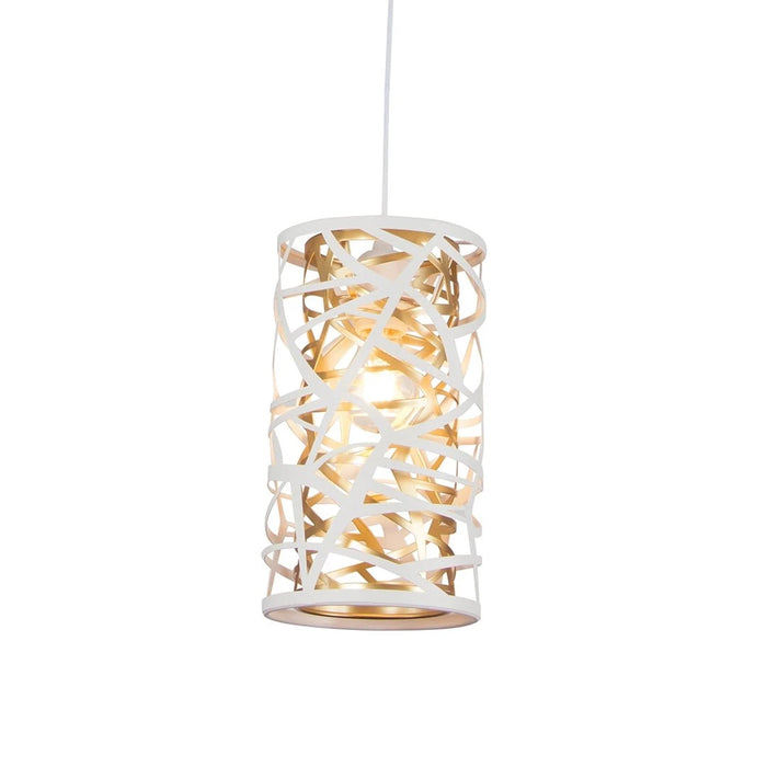 elevenpast pendant light Small Eluvian White and Gold Pendant Light - Small | Large PEN145 MATT WHITE 6007226090062