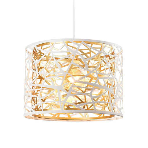 elevenpast pendant light Large Eluvian White and Gold Pendant Light - Small | Large PEN146 MATT WHITE 6007226090079