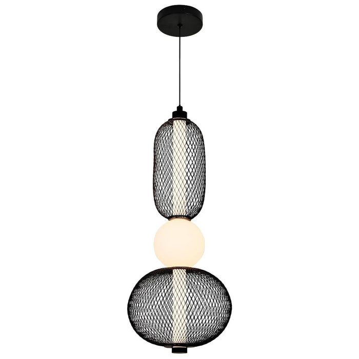 elevenpast pendant light Meshed Metal and Acrylic LED Pendant Light PEN149 SAND BLACK 6007226090147