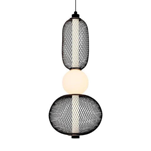 elevenpast pendant light Meshed Metal and Acrylic LED Pendant Light PEN149 SAND BLACK 6007226090147