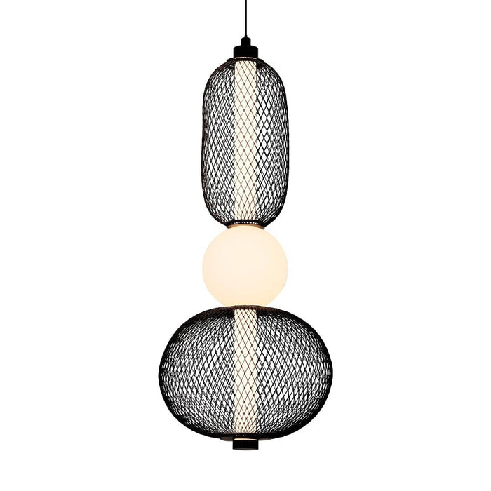 elevenpast pendant light Meshed Metal and Acrylic LED Pendant Light PEN149 SAND BLACK 6007226090147