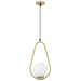 elevenpast pendant Rhea Drop LED Pendant Light - Brass and Opal PEN152 BRASS 6007226090253