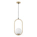 elevenpast pendant Rhea Pill LED Pendant Light - Brass and Opal PEN153 BRASS 6007226090260