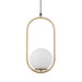 elevenpast pendant Rhea Pill LED Pendant Light - Brass and Opal PEN153 BRASS 6007226090260