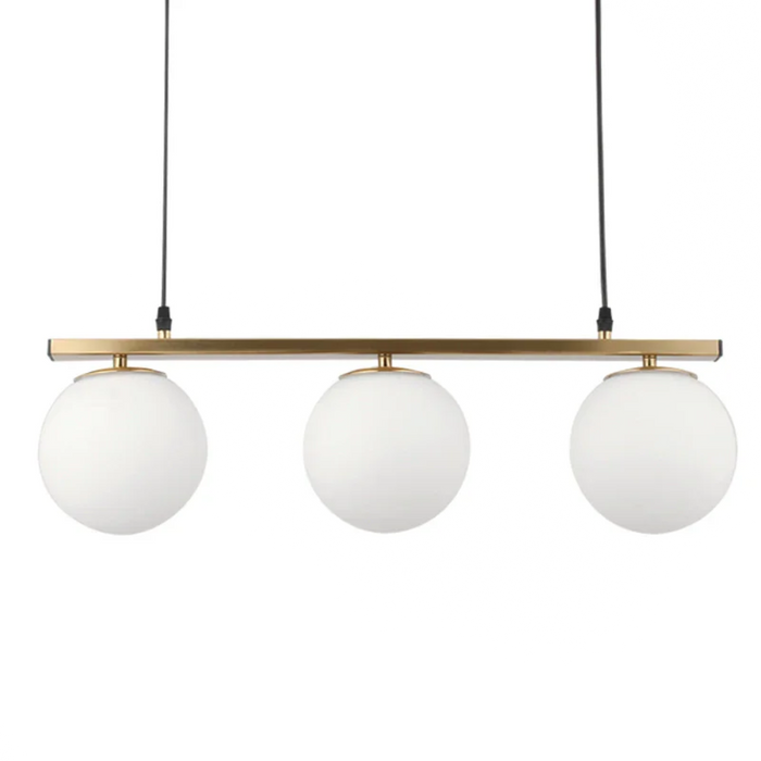 elevenpast pendant light Rhea 3 Orb Metal and Glass Pendant Light - Brass PEN155/3 BRASS