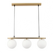 elevenpast pendant light Rhea 3 Orb Metal and Glass Pendant Light - Brass PEN155/3 BRASS