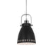elevenpast pendant light Black Giovani Polished Chrome Pendant Light - Black | Satin Nickel | White PEN187/1 6007226058604