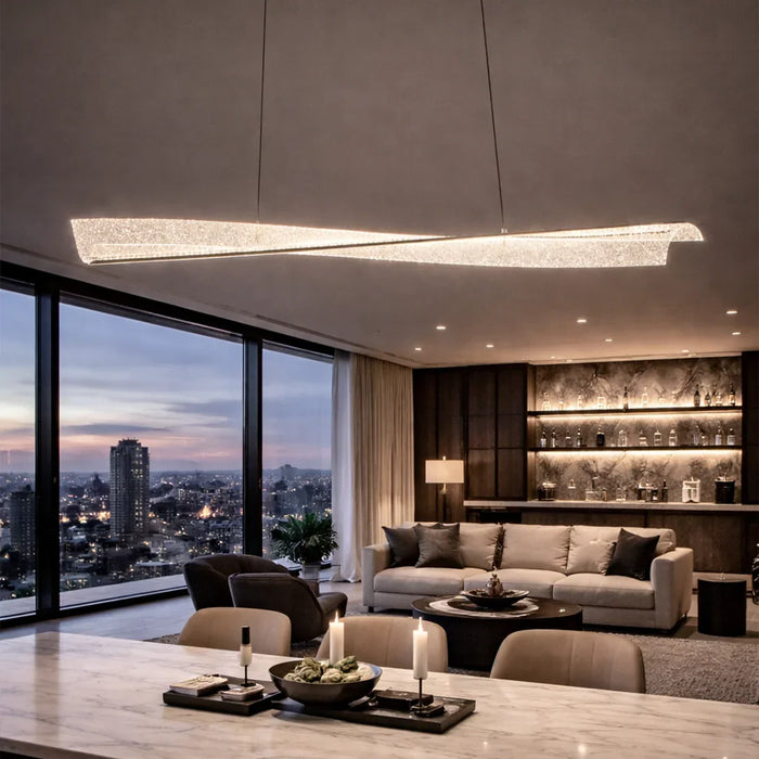 elevenpast pendant light Glitz Acrylic LED Pendant Light – Polished Chrome PEN250 CCT 6007226090482