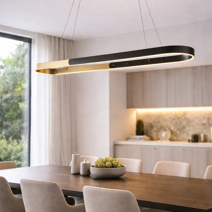 elevenpast pendant light Aurex Loop Pendant - Black and Gold PEN253 CCT 6007226090512