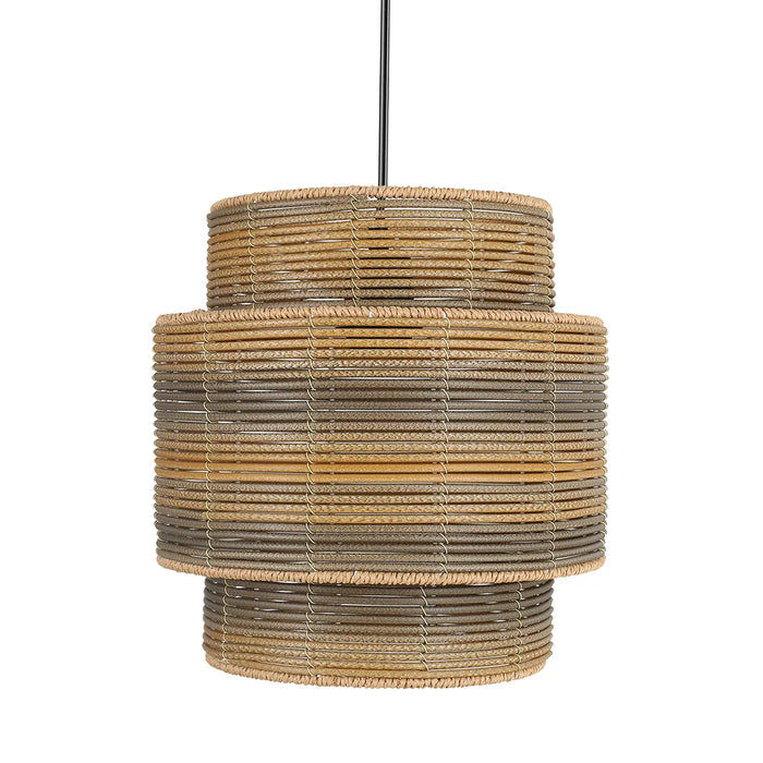 elevenpast pendant light Breeza Tower Woven Pendant Light PEN301 BK/RATTAN 6007226090741