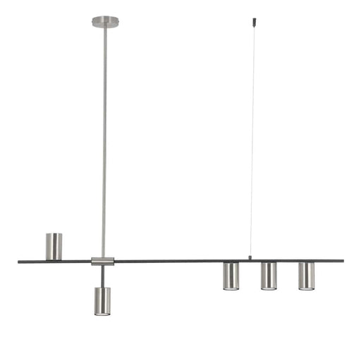 elevenpast Lighting Black and Satin Titanio Pendant Light Metal 5 Light PEN461/5 SATIN/BK 6007226079777