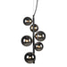 elevenpast Pendant Vertical Constellation Metal and Glass PEN470/6 MATT BK 6007226079852