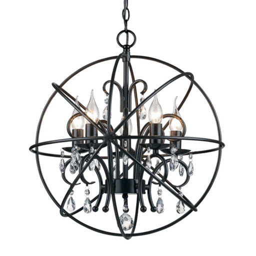 elevenpast Sorco 5 Chandelier Light PEN529/5 BLACK 6007226058871