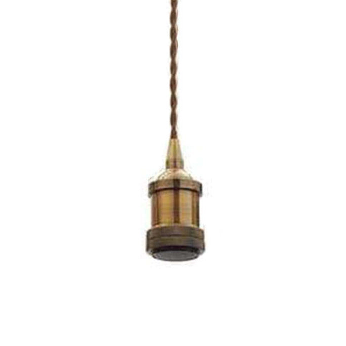 elevenpast Pendant Brushed Antique Lamp Holder Pendant Light PEN540 BROWN 6007226059823