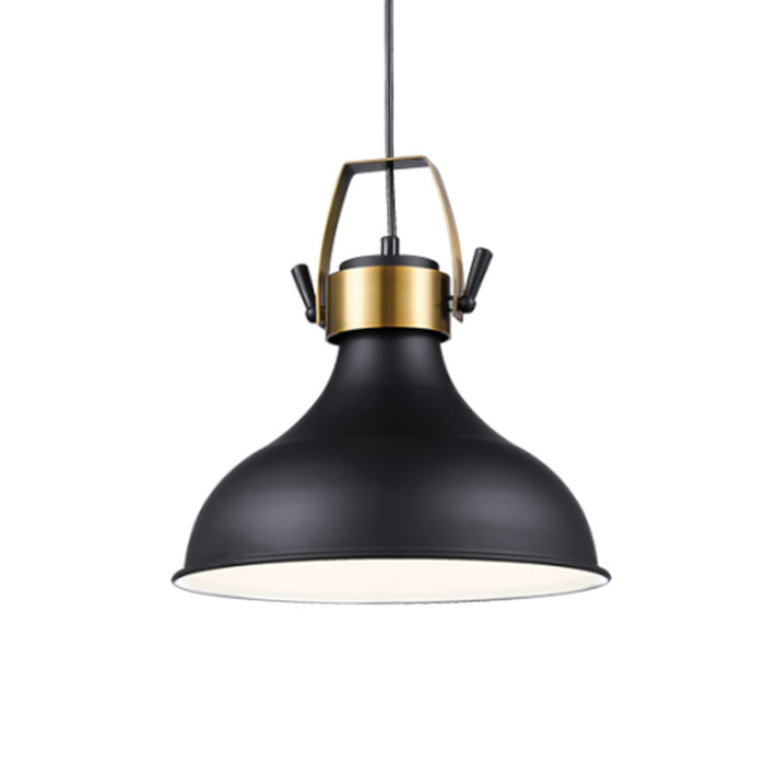 elevenpast Ceiling Light Fixtures Urban Dome Pendant Light Gold and Matt Black PEN591 BLACK 6007226066470