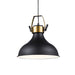 elevenpast Ceiling Light Fixtures Urban Dome Pendant Light Gold and Matt Black PEN591 BLACK 6007226066470