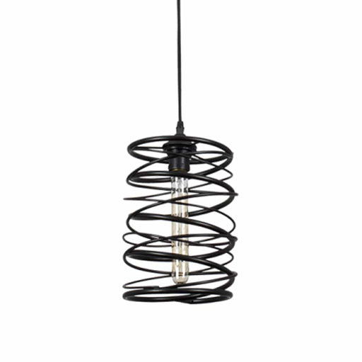 elevenpast Ceiling Light Fixtures Spiral Pendant Black Light PEN751 BLACK 6007226062960