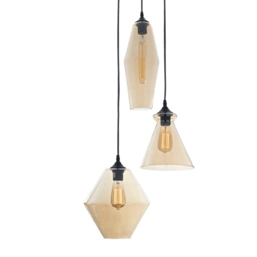 elevenpast Ceiling Light Penla Tri Pendant Light PEN757/3 AMBER 6007226063028