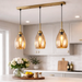 elevenpast Pendant Tella Glass 3 Pendant Light - Gold PEN814/3 GOLD 6007226081978