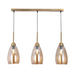elevenpast Pendant Tella Glass 3 Pendant Light - Gold PEN814/3 GOLD 6007226081978