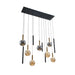 elevenpast pendant light Elara Cascade Pendant Light – Amber and Smoke | Black & Gold PEN823/12 BK/GD 6007226092370