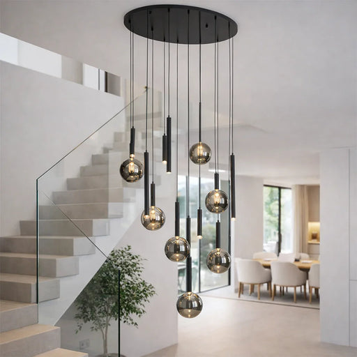 elevenpast pendant light Talos Cascade Pendant Light - Smoke PEN824/12 BK/SMOKE 6007226092387