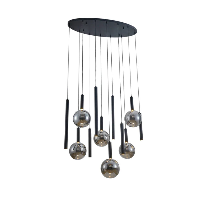 elevenpast pendant light Talos Cascade Pendant Light - Smoke PEN824/12 BK/SMOKE 6007226092387