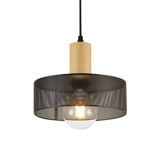 elevenpast Pendant Anthea Pendant Light | Black and Natural PEN837 BLACK 6007226082999