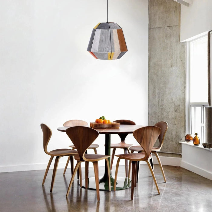 elevenpast pendant light African Woven Pendant Light – Iron & Cotton String PEN881 AFRICAN 6007226088908