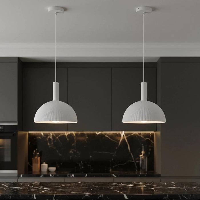 elevenpast pendant light Nimbus White Dome Pendant Light PEN893 WHITE 6007226089844